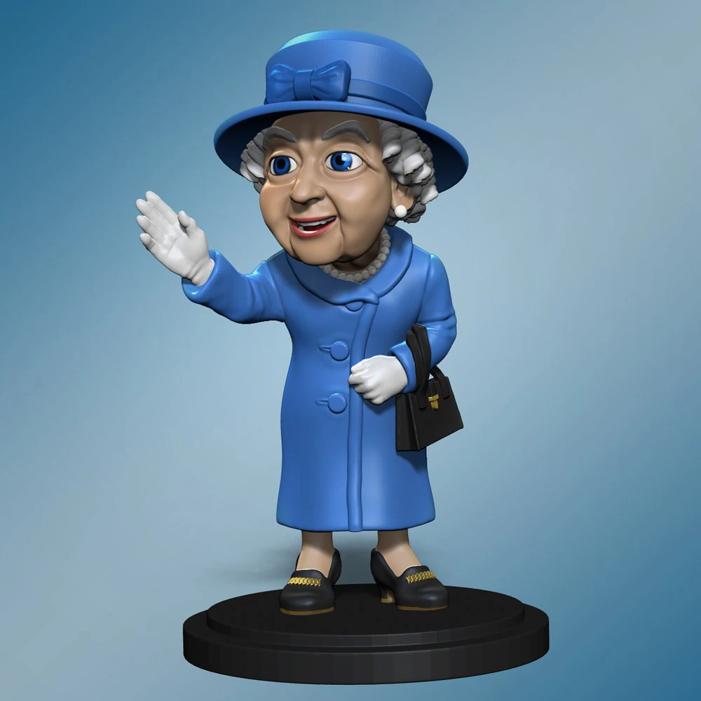 Queen Elizabeth uk 3D Print Model .c4d .max .obj .3ds .fbx .stl .blend 