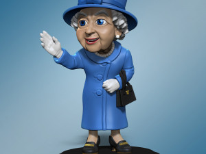 Queen Elizabeth uk 3Dプリントモデル
