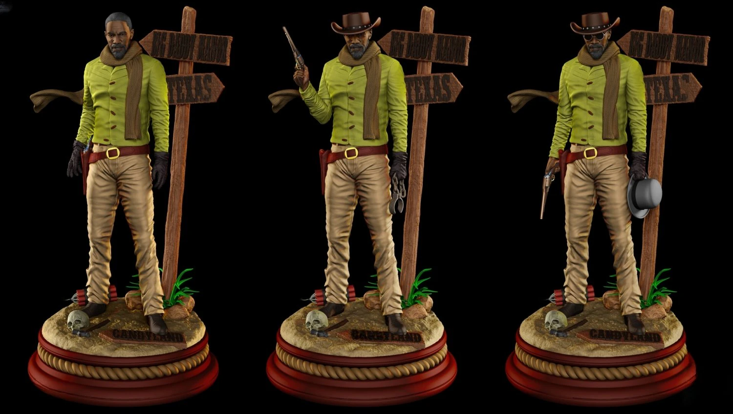 DJANGO UNCHAINED assembly 3D Print Model .c4d .max .obj .3ds .fbx .stl .blend 