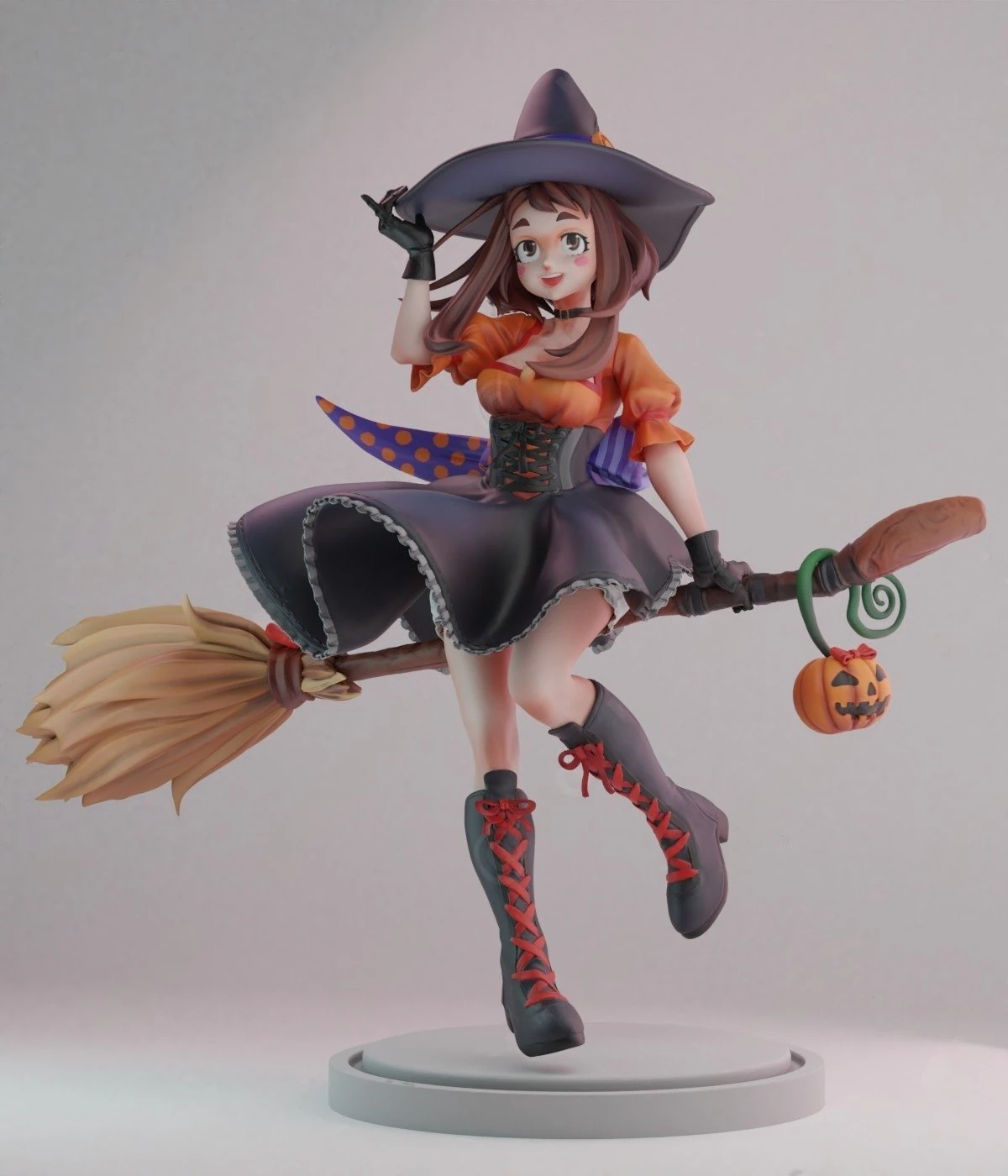 Witch Uraraka assembly 3D Print Model .c4d .max .obj .3ds .fbx .stl .blend 