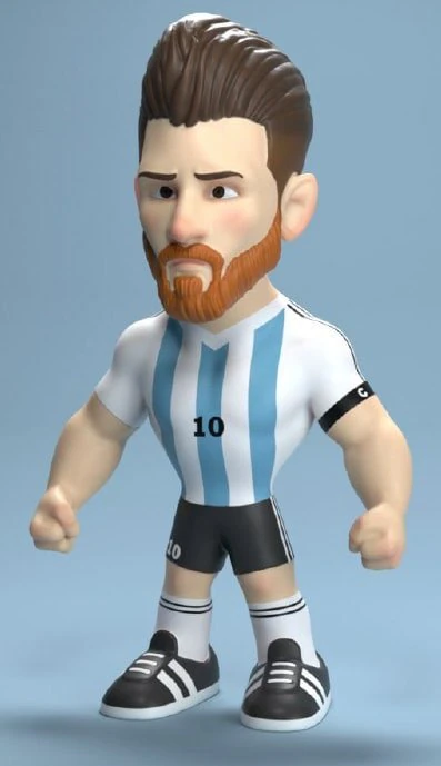 Leonel messi cartoon figurine 3D Print Model .c4d .max .obj .3ds .fbx .stl .blend 