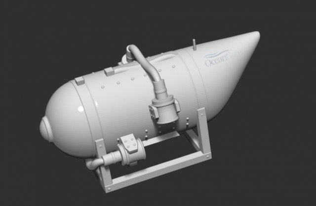 OceanGate 3D 프린트 모델 .c4d .max .obj .3ds .fbx .stl .blend 