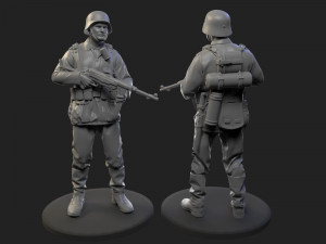 German Soldier WW2 assembly 3D Print Model