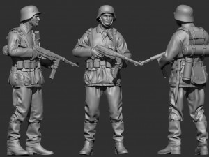 German Soldier WW2 assembly 3D प्रिंट मॉडल