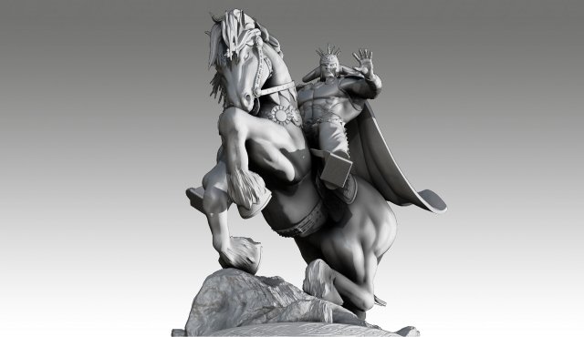 Raoh Fist of the North Star ASSEMBLY 3D Print Model .c4d .max .obj .3ds .fbx .stl .blend 