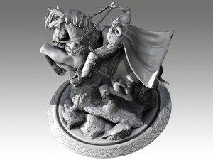 Raoh Fist of the North Star ASSEMBLY 3D Print Model
