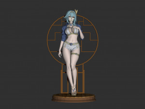 Summer eula genshin impact assembly Model do druku 3D