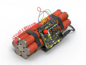 Teksturowana bomba TNT Model 3D