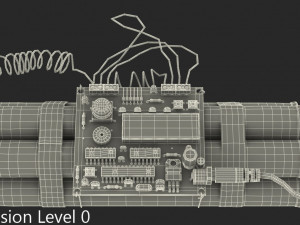 TNT bomb textured Modello 3D