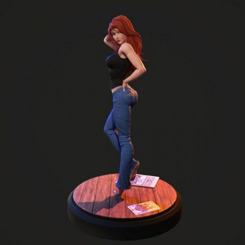 Mary jane spiderman 3D Print Model .c4d .max .obj .3ds .fbx .stl .blend 