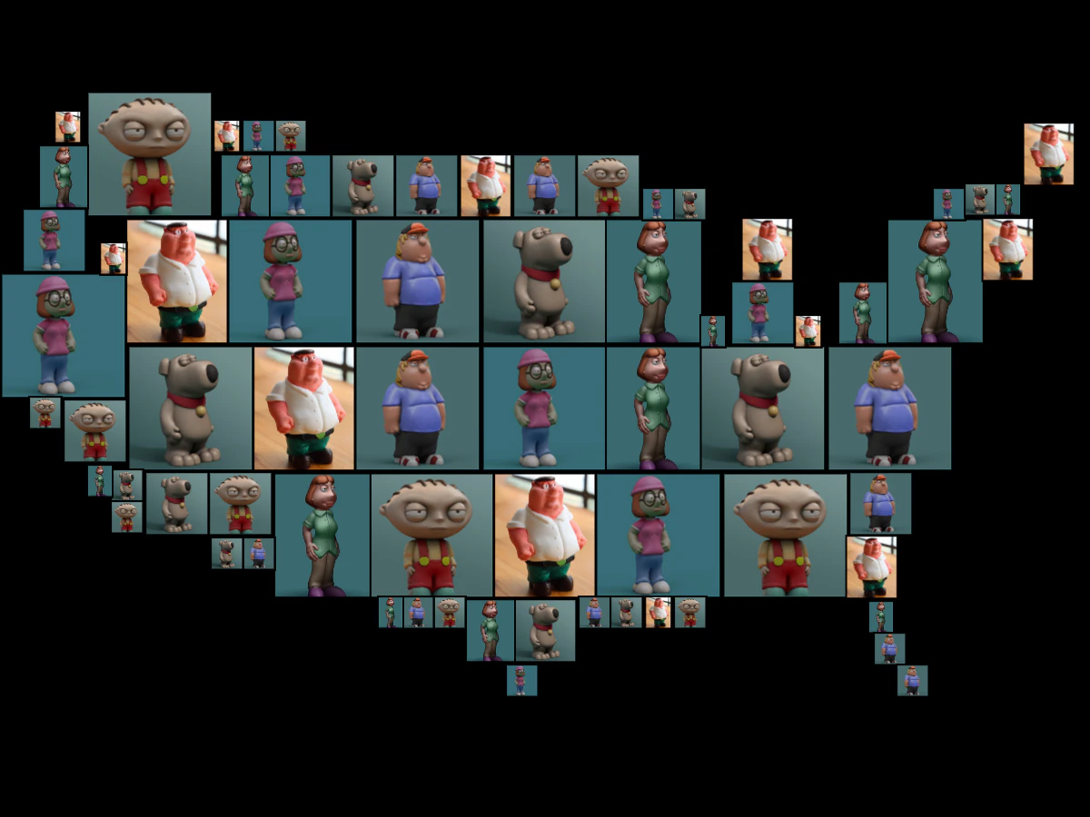 Family guy 3D Print Model .c4d .max .obj .3ds .fbx .stl .blend 