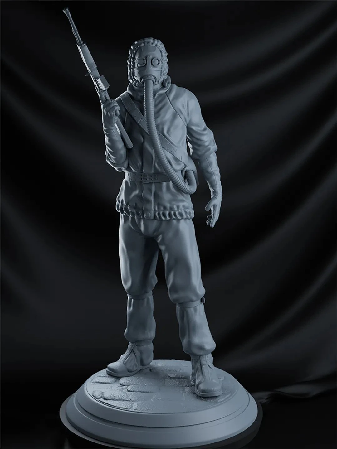 Biohazard soldier assembly 3D Print Model .c4d .max .obj .3ds .fbx .stl .blend 