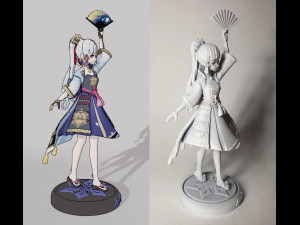 Kamisato Ayaka Genshin Impact assembly 3D-printmodel