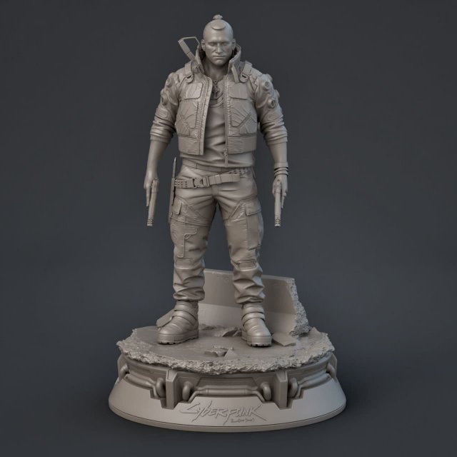 Jackie Welles Cyberpunk assembly Model Cetak 3D .c4d .max .obj .3ds .fbx .stl .blend 