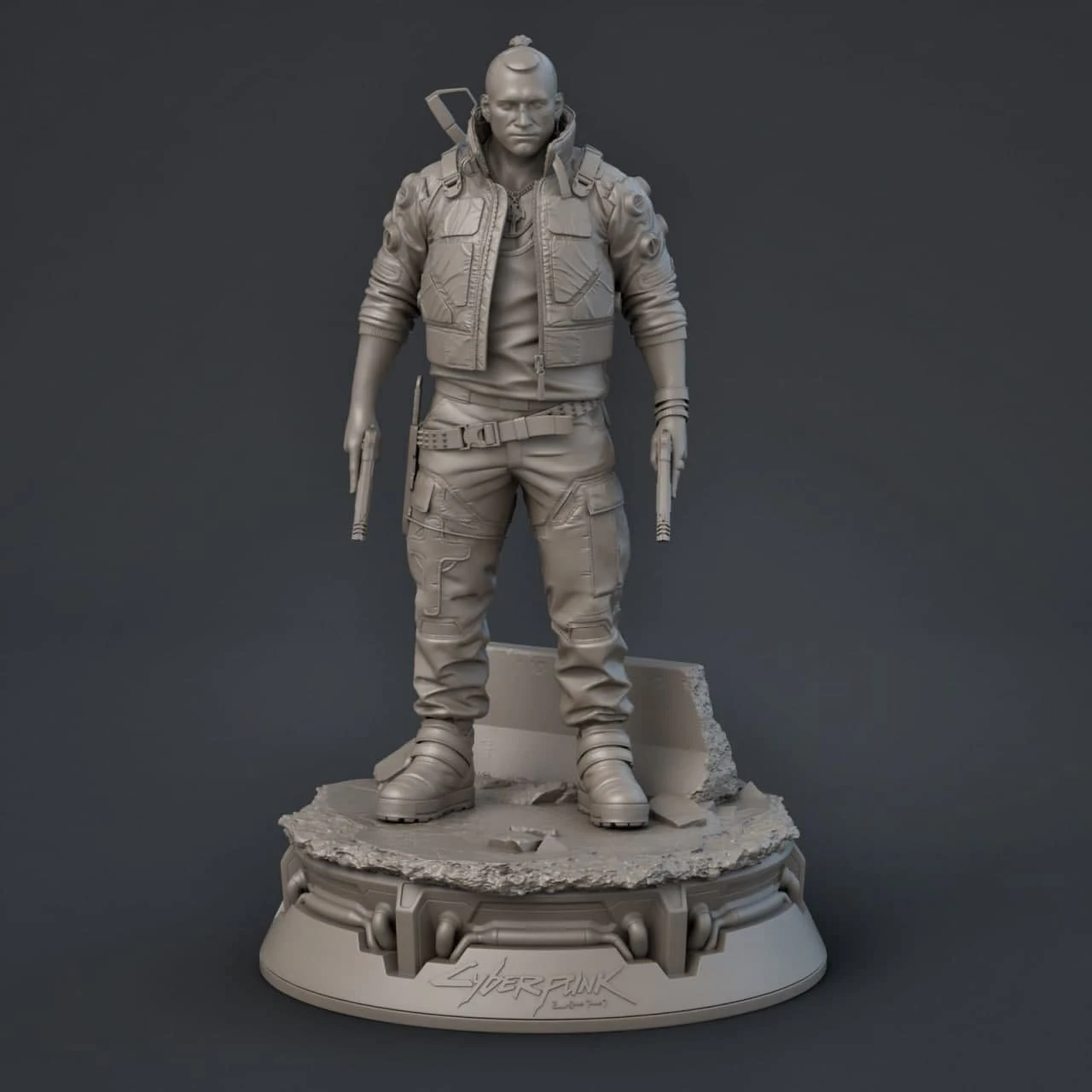 Jackie Welles Cyberpunk assembly 3D Print Model .c4d .max .obj .3ds .fbx .stl .blend
