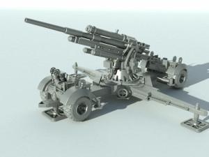 Flak 88mm Anti aircraft 3D 프린트 모델