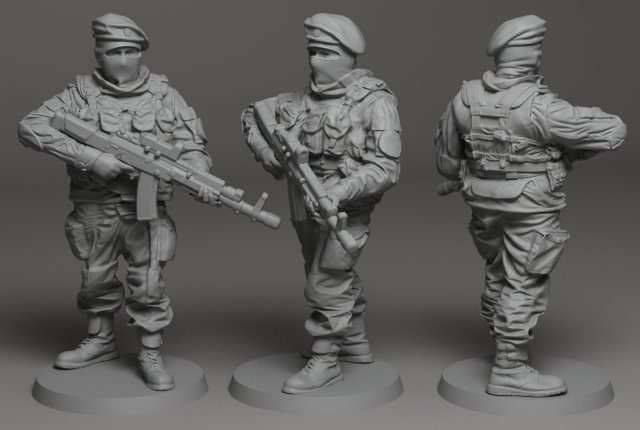 Special forces soldier assembly 3D Принт Модель .c4d .max .obj .3ds .fbx .stl .blend 
