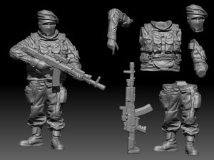 Special forces soldier assembly 3D Принт Модель