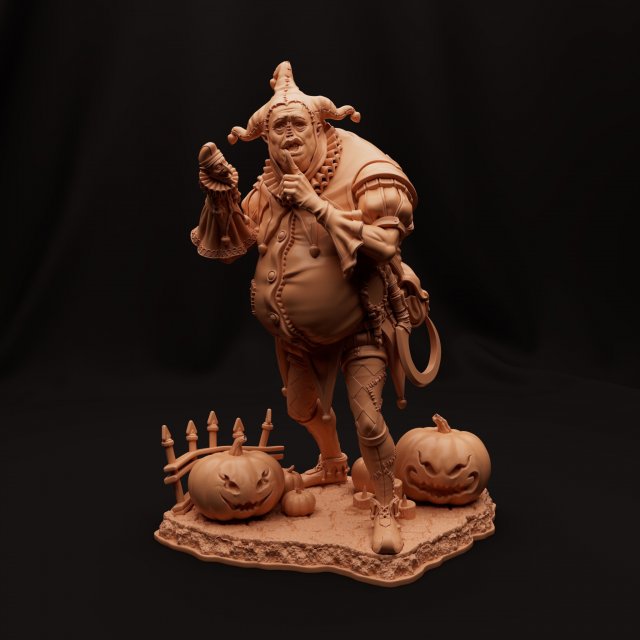 Halloween harlequin 3D Print Model .c4d .max .obj .3ds .fbx .stl .blend 
