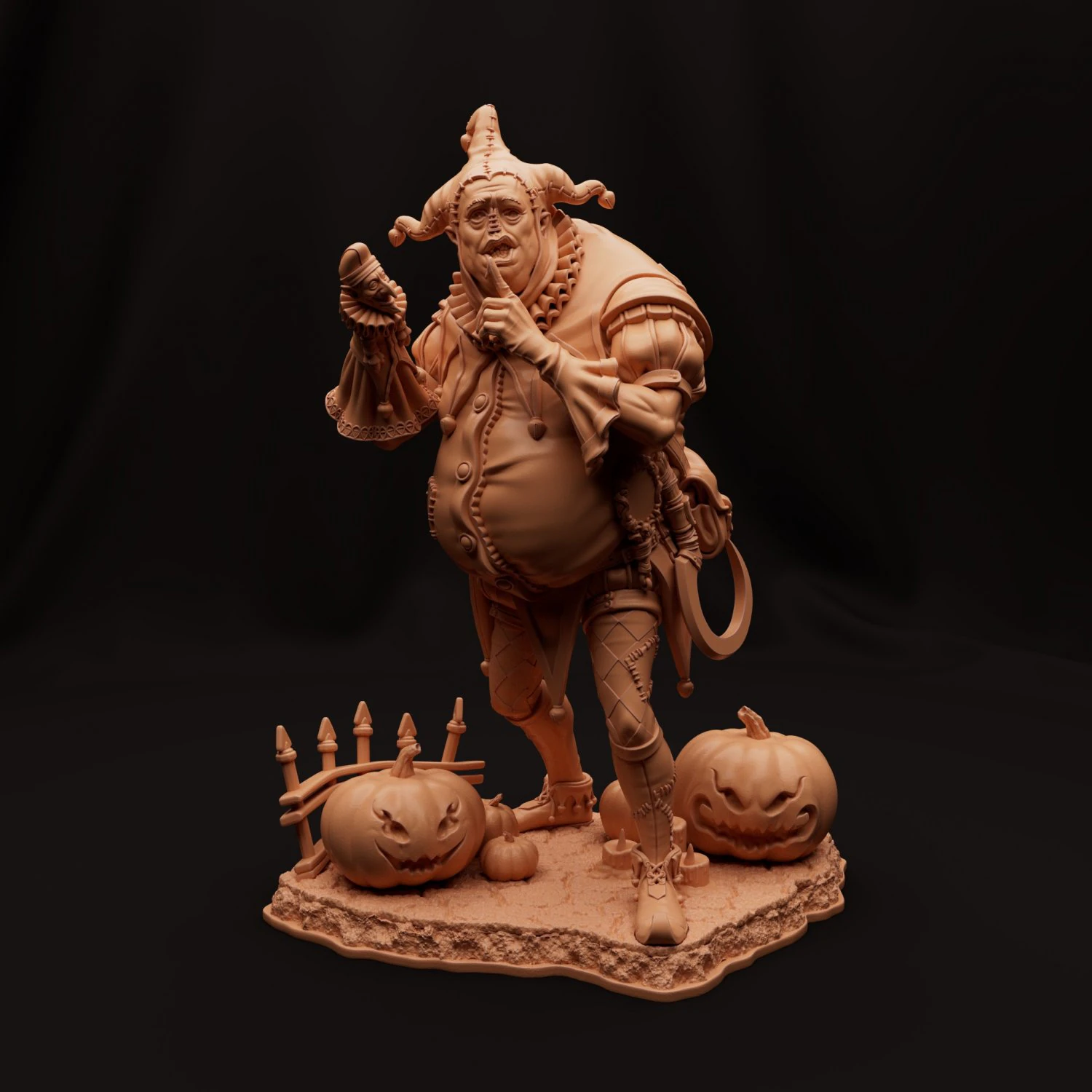 Halloween harlequin 3D Print Model .c4d .max .obj .3ds .fbx .stl .blend