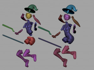 Halloween Cybergirl NSFW assembly 3D प्रिंट मॉडल