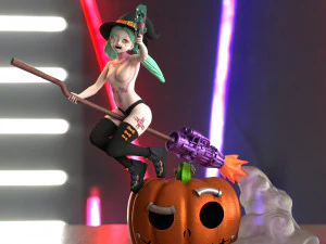 Halloween Cybergirl NSFW assembly 3D Print Model