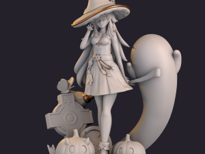 Halloween hu tao genshin impact assembly 3D Принт Модель