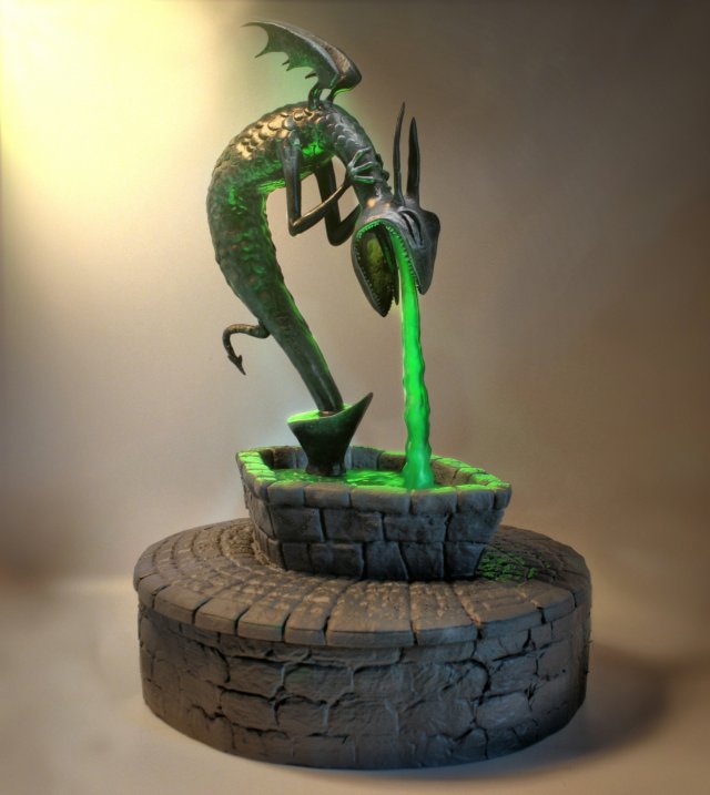 Halloween fountain assembly 3D प्रिंट मॉडल .c4d .max .obj .3ds .fbx .stl .blend 