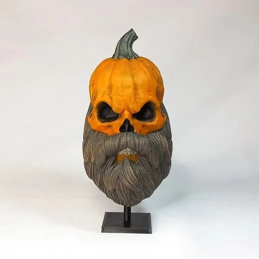 Halloween pumpkin face 3D Print Model .c4d .max .obj .3ds .fbx .stl .blend