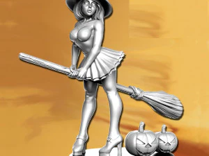 Halloween witch assembly 3D Print Model