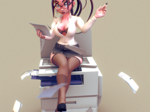 Printer girl NSFW assembly 3D Принт Модель
