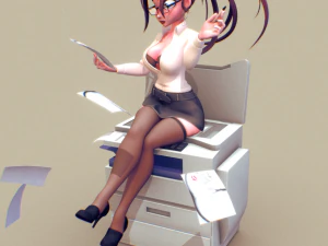 Printer girl NSFW assembly 3D Print Model