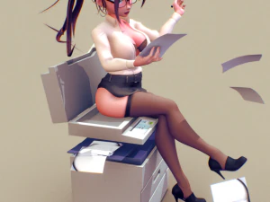 Printer girl NSFW assembly 3D Print Model