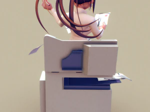 Printer girl NSFW assembly 3D Print Model