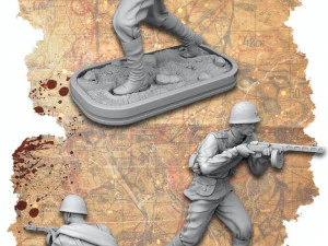 Біг радянський солдат Другої світової війни 3D Принт Модель