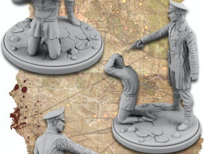 World War II Officer execution 3D Принт Модель