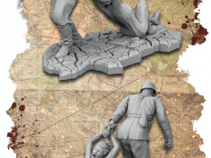 World War II Soldier and Woman 3D Принт Модель
