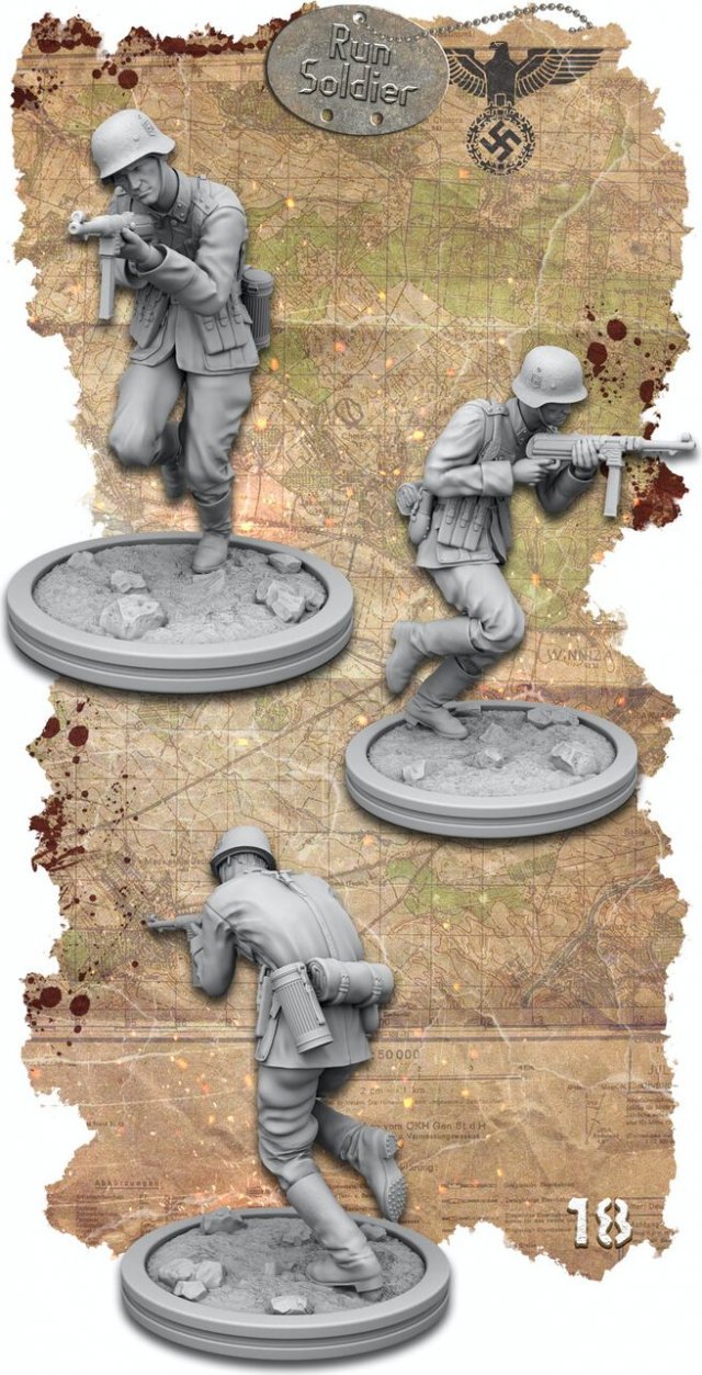 World War II German Soviet figurines pack Modelo de impresión 3D .c4d .max .obj .3ds .fbx .stl .blend