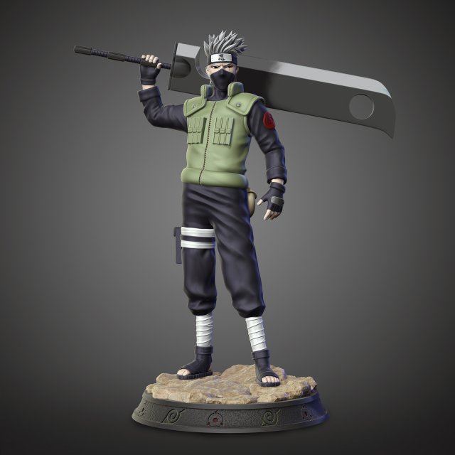 Kakashi Hatake Assembly 3D Принт Модель .c4d .max .obj .3ds .fbx .stl .blend 