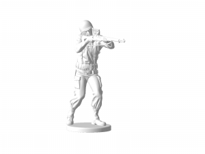 American soldier aiming ww2 3D Принт Модель