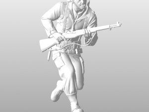 American soldier running ww2 3D 打印模型