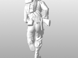 American soldier running ww2 3D 打印模型