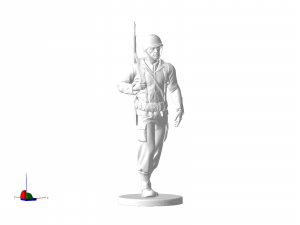 American soldier walking ww2 3D 打印模型
