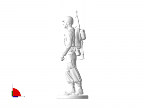 American soldier walking ww2 3D Print Model