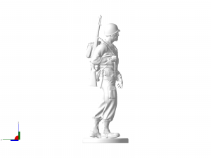 American soldier walking ww2 3D Print Model