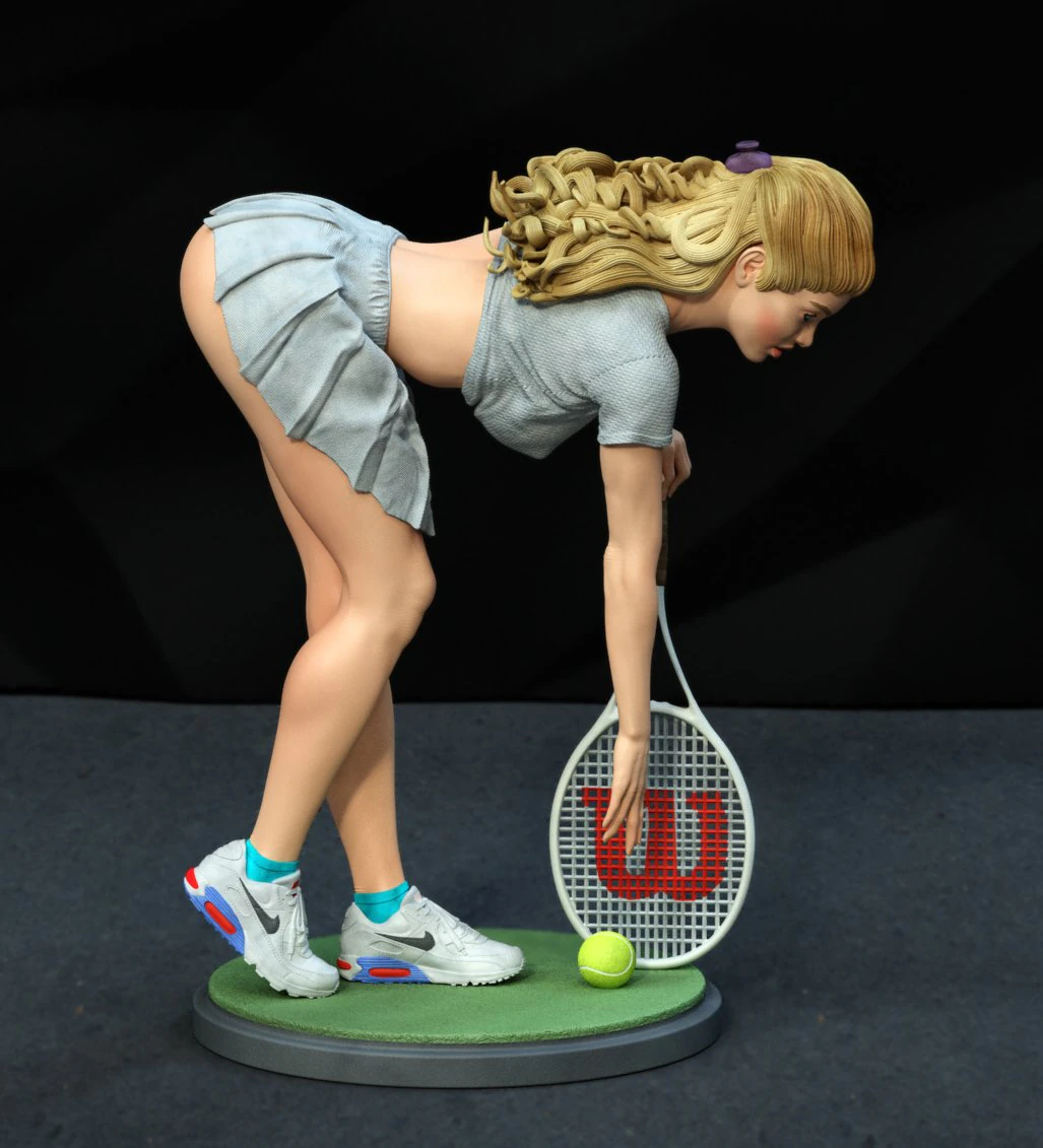 Tennis player nfsw assembly 3D Print Model .c4d .max .obj .3ds .fbx .stl .blend 