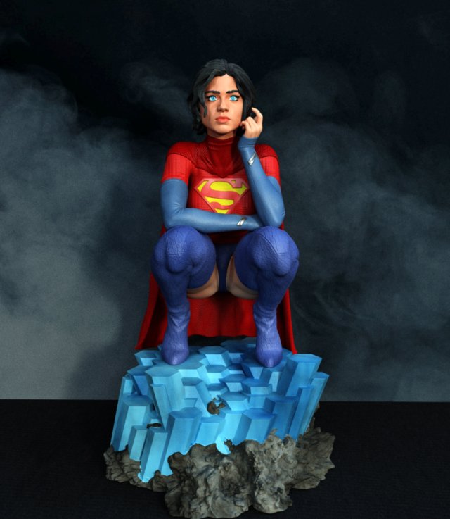 Supergirl nfsw assembly 3D Принт Модель .c4d .max .obj .3ds .fbx .stl .blend