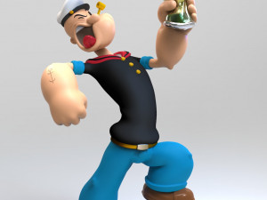 Popeye assembly 3Dプリントモデル