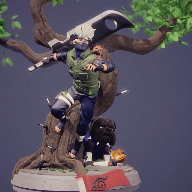 Kakashi Hatake Assembly Modelo de Impressão 3D .c4d .max .obj .3ds .fbx .stl .blend 