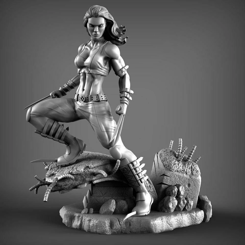 Laura Kinney x-23 Assembly 3D Print Model .c4d .max .obj .3ds .fbx .stl .blend